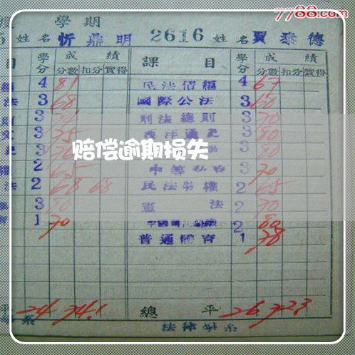 赔偿逾期损失 赔偿逾期损失