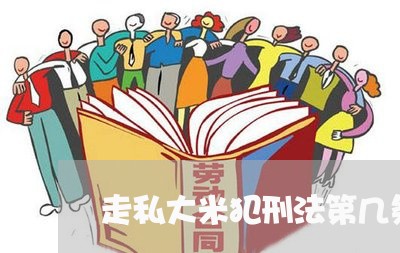 走私大米犯刑法第几条