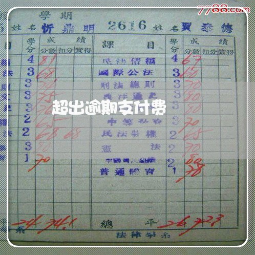 超出逾期支付费