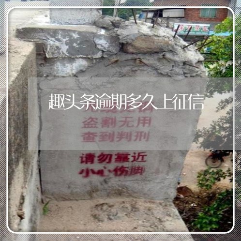 趣头条逾期多久上征信
