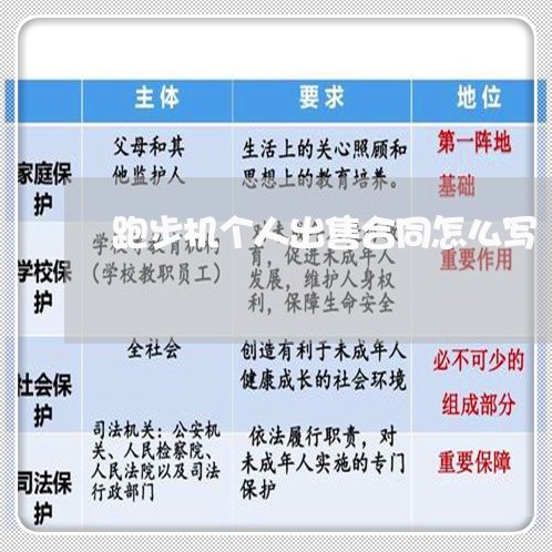 跑步机个人出售合同怎么写/2023041480804