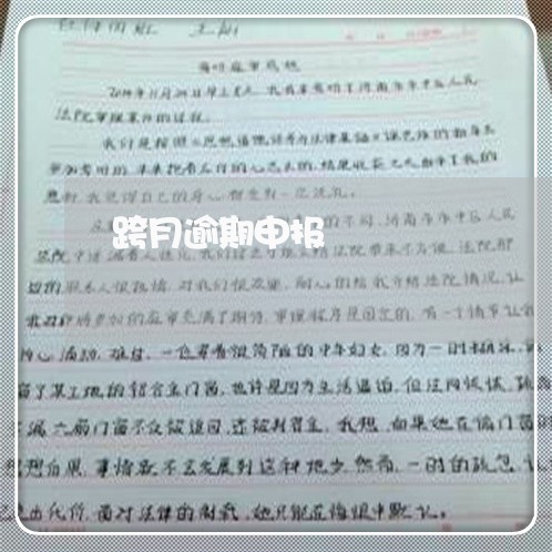 跨月逾期申报 跨月逾期申报
