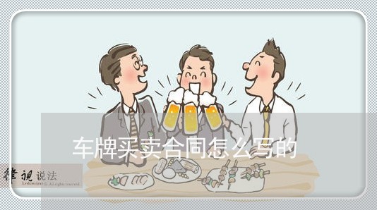 车牌买卖合同怎么写的/2023022678683