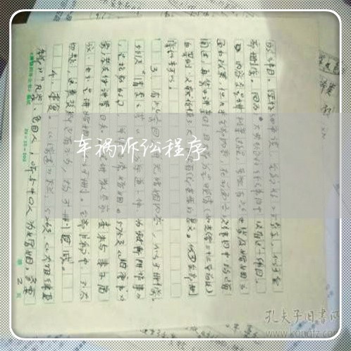 车祸诉讼程序