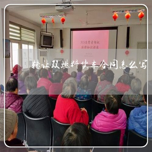 转让双燃料货车合同怎么写/2023022738389