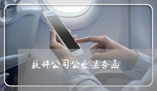 软件公司公发法务函 软件公司公发法务函