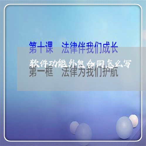 软件功能外包合同怎么写/2023040937360