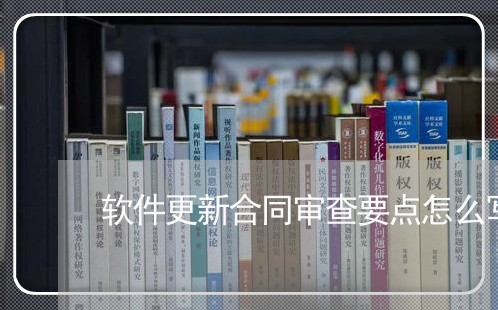 软件更新合同审查要点怎么写/2023041018281