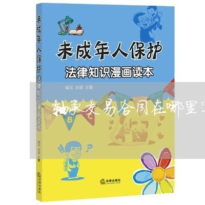 轴承交易合同在哪里写/2023022641713