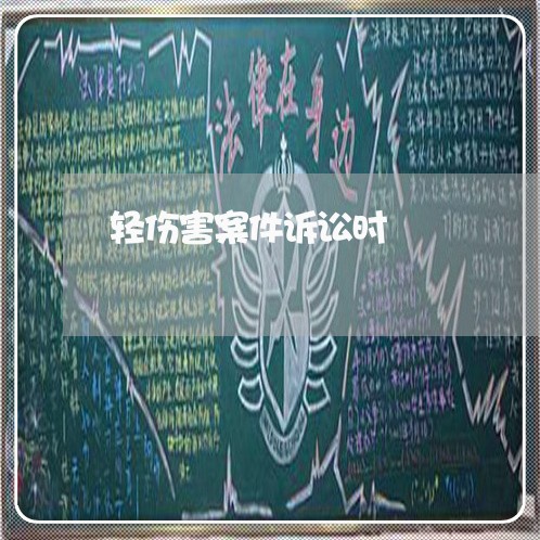 轻伤害案件诉讼时 轻伤害案件诉讼时