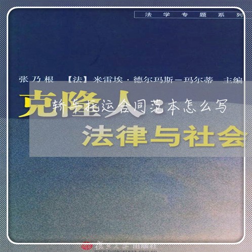 轿车托运合同范本怎么写/2023022749503 轿车托运合同范本怎么写/2023022749503