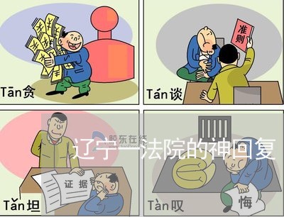 辽宁一法院的神回复 辽宁一法院的神回复