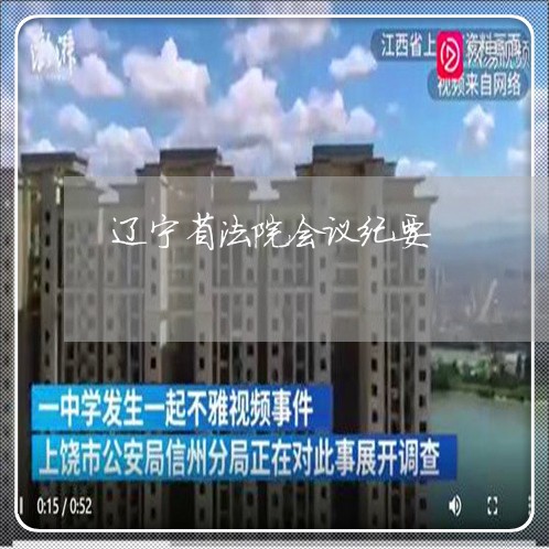 辽宁省法院会议纪要 辽宁省法院会议纪要