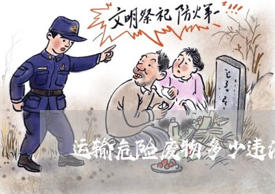 运输危险废物多少违法