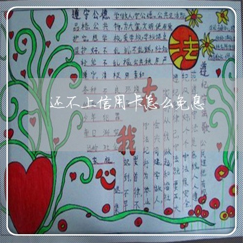 还不上信用卡怎么免息