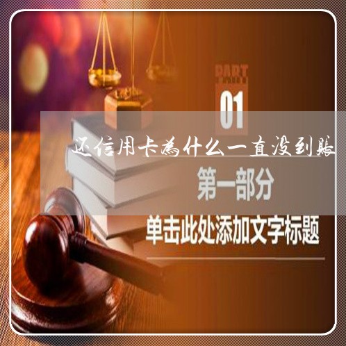 还信用卡为什么一直没到账/2023090919375