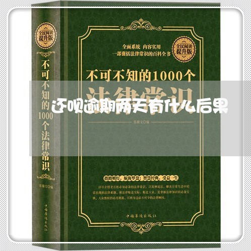 还呗逾期两天有什么后果 还呗逾期两天有什么后果