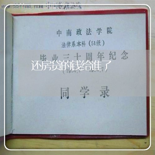 还房贷的钱给谁了/2023040151492
