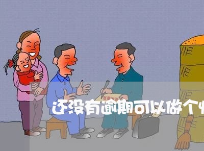 还没有逾期可以做个性化分期吗 还没有逾期可以做个性化分期吗