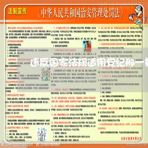违反国家法规适用党纪那一条