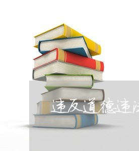 违反道德违法法律 违反道德违法法律