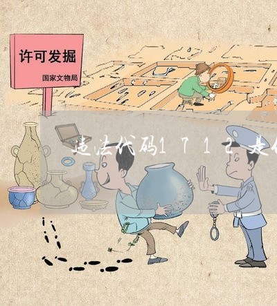 违法代码1712是什么意思 违法代码1712是什么意思