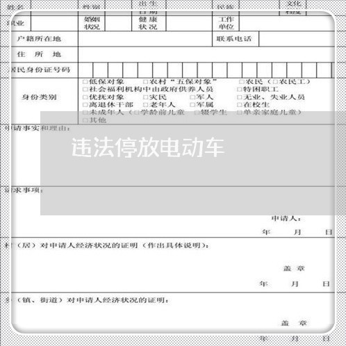 违法停放电动车 违法停放电动车