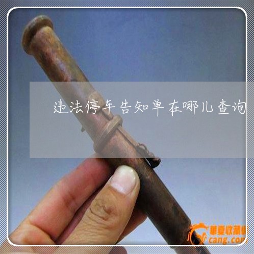 违法停车告知单在哪儿查询 违法停车告知单在哪儿查询