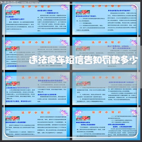 违法停车短信告知罚款多少 违法停车短信告知罚款多少