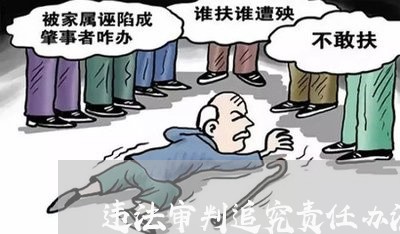 违法审判追究责任办法