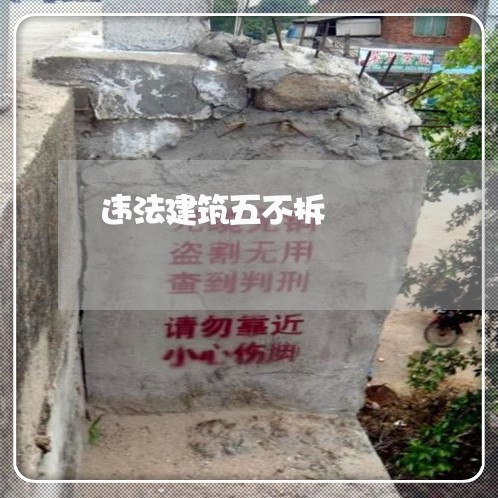违法建筑五不拆 违法建筑五不拆