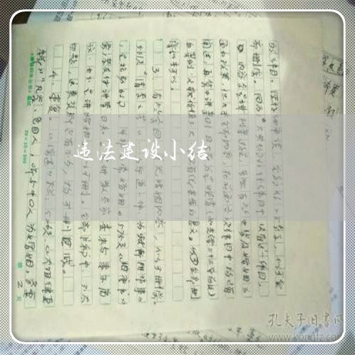 违法建设小结