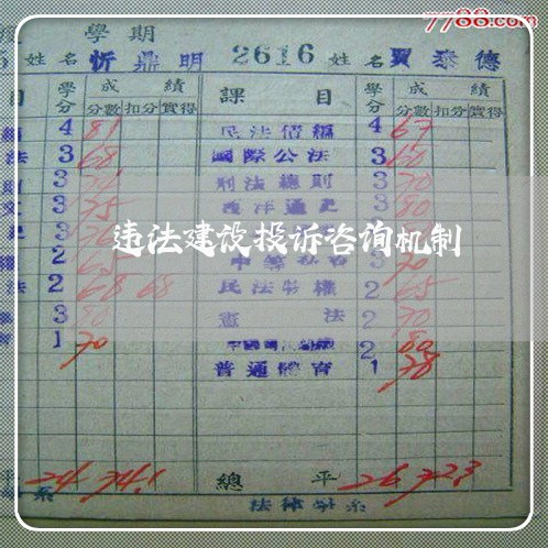违法建设投诉咨询机制