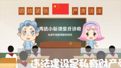 违法建设是私有财产受保护