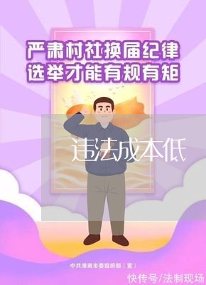 违法成本低 违法成本低