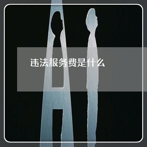 违法服务费是什么 违法服务费是什么