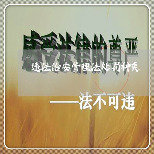 违法治安管理法处罚种类