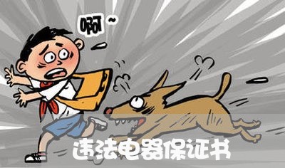 违法电器保证书