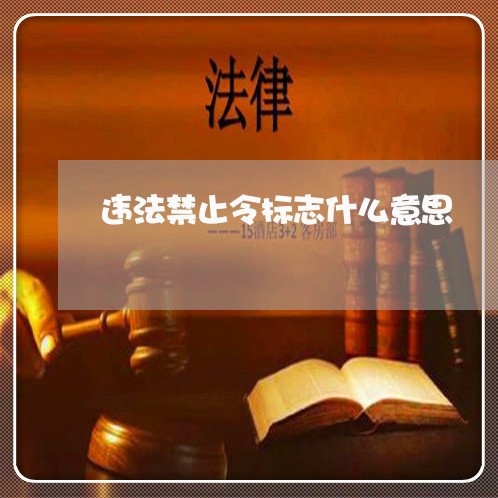 违法禁止令标志什么意思