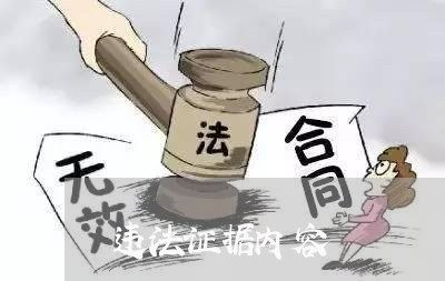 违法证据内容 违法证据内容