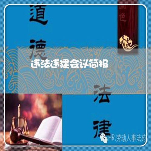 违法违建会议简报 违法违建会议简报