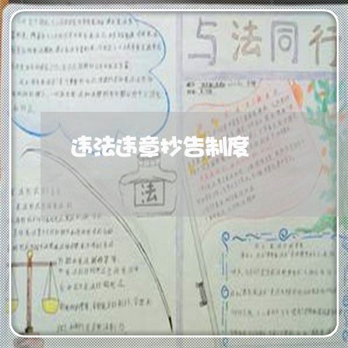 违法违章抄告制度
