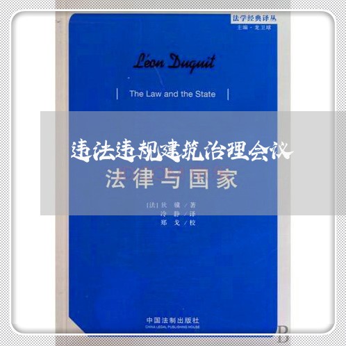 违法违规建筑治理会议