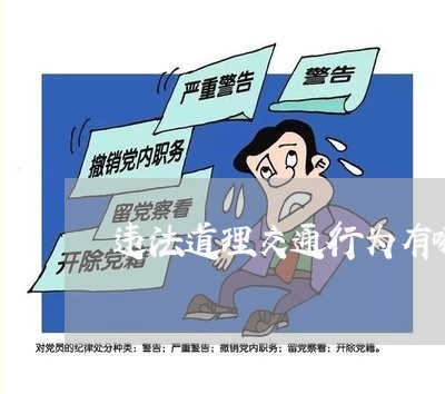 违法道理交通行为有哪些 违法道理交通行为有哪些
