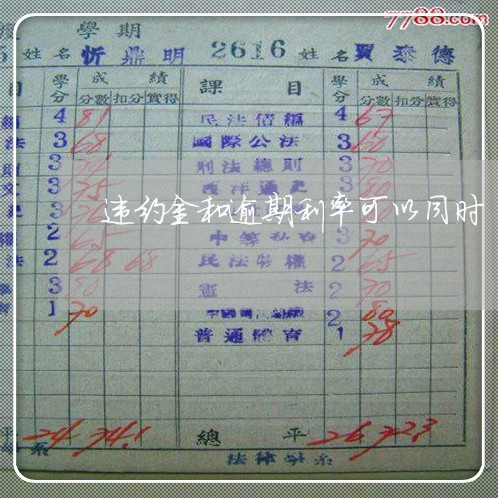违约金和逾期利率可以同时