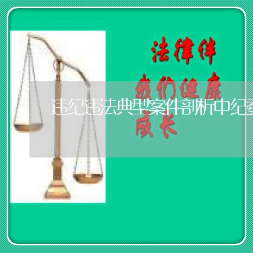 违纪违法典型案件剖析中纪委 违纪违法典型案件剖析中纪委