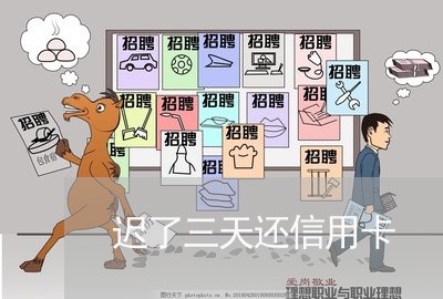 迟了三天还信用卡/2023012264827 迟了三天还信用卡/2023012264827