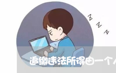 追缴违法所得由一个人履行