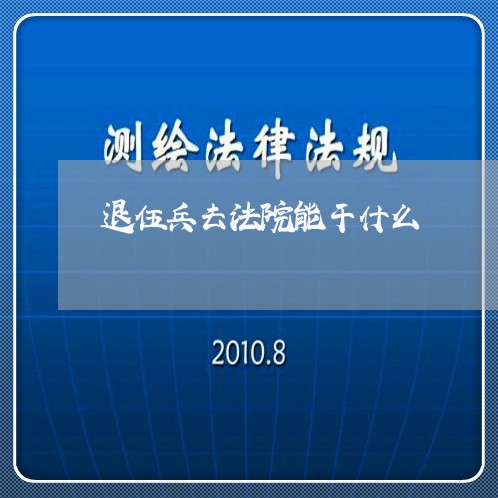 退伍兵去法院能干什么 退伍兵去法院能干什么