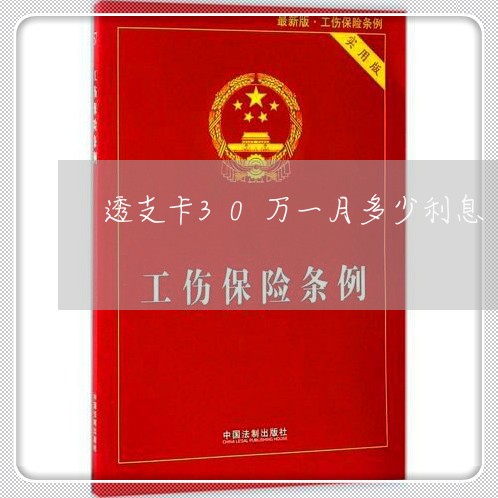 透支卡30万一月多少利息/2023021091297